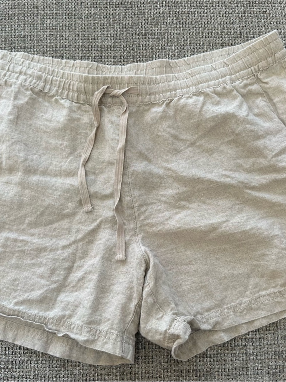 Tommy Bahama Women's Taupe Linen-Blend Drawstring Shorts